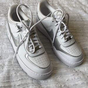 Nike Air Force 1 Women’s Athletic Shoes White/Grey size 9.5